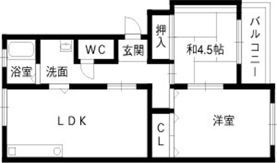 中古分譲マンション　上高丸住宅D棟　301号